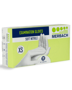 Merbach Soft Nitrile Handschoenen (wit) XS
