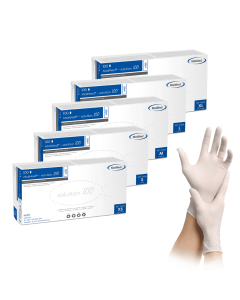 Nitril onderzoekshandschoenen wit maat S– 100 stuks (poedervrij)